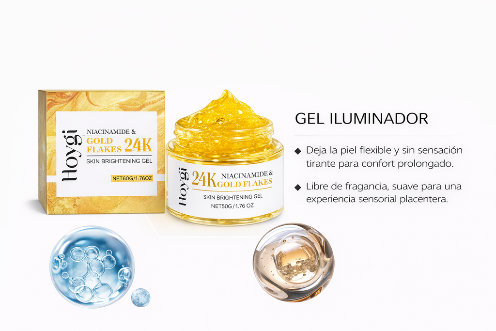Gel Iluminador con Copos de Oro 24K y Niacinamida